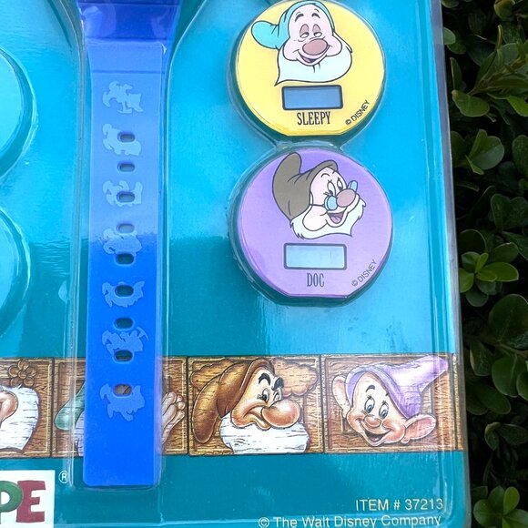 90's Disney Seven Dwarfs Watch - Interchangeable Lens - New - Picture 6 of 11